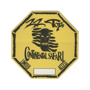 ZZ Top 1996 Continental Safari Concert Tour Limited Access Backstage Pass