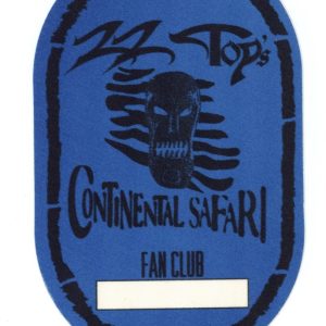 ZZ Top 1997 Continental Safari Concert Tour Fan Club Backstage Pass