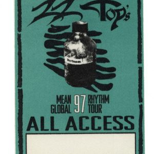ZZ Top 1997 Continental Safari Concert Tour All Access Backstage Pass