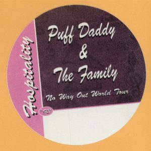 Puff Daddy & Family 1998 No Way Out Concert Tour HOSP Backstage Pass