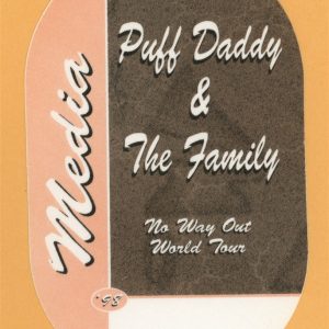 Puff Daddy & Family 1998 No Way Out Concert Tour MEDIA Backstage Pass
