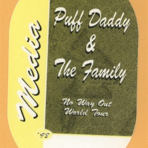 Puff Daddy & Family 1998 No Way Out Concert Tour MEDIA Backstage Pass