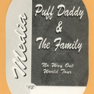 Puff Daddy & Family 1998 No Way Out Concert Tour MEDIA Backstage Pass