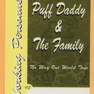 Puff Daddy & Family 1998 No Way Out Concert Tour WORKING Backstage Pass
