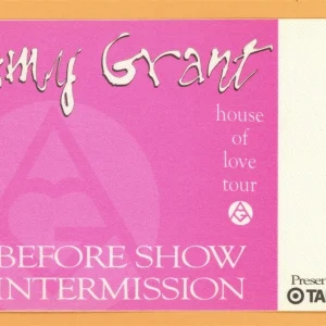 Amy Grant 1994 House of Love Concert Tour BEFORE SHOW Backstage Pass