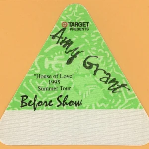 Amy Grant 1995 House of Love Concert Tour BEFORE SHOW Backstage Pass
