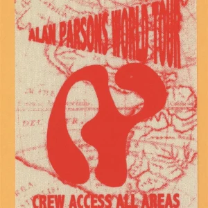 Alan Parsons Tour Concert Tour CREW Backstage Pass
