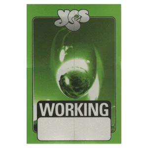Yes 2001 Magnification Concert Tour Working Backstage Pass