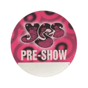 Yes 1997 Open Up Your Eyes Concert Tour Preshow Backstage Pass