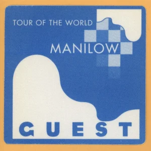 Barry Manilow 1997 Tour of the World Concert GUEST Backstage Pass