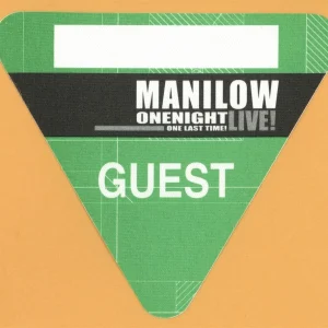 Barry Manilow 2004 One Night LIVE! Concert Tour GUEST Backstage Pass