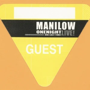 Barry Manilow 2004 One Night LIVE! Concert Tour GUEST Backstage Pass