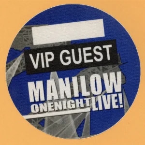 Barry Manilow 2004 One Night LIVE! Concert Tour VIP Backstage Pass