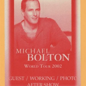Michael Bolton 2002 Concert Tour Backstage Pass