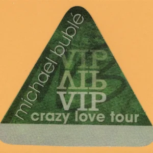 Michael Buble 2009 Crazy Love Concert Tour VIP Backstage Pass