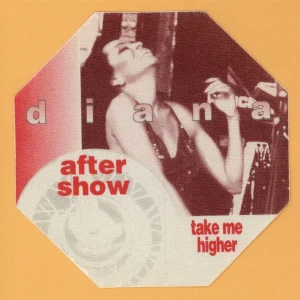 Diana Ross 1995 Take Me Higher Concert Tour AFTER SHOW Backstage Pass