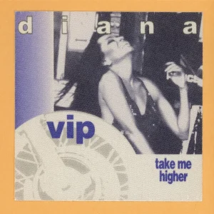 Diana Ross 1995 Take Me Higher Concert Tour VIP Backstage Pass