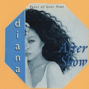 Diana Ross 1996 Voice of Love Concert Tour AFTER SHOW Backstage Pass