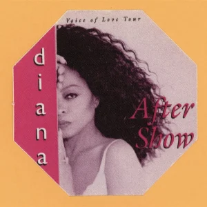 Diana Ross 1996 Voice of Love Concert Tour AFTER SHOW Backstage Pass
