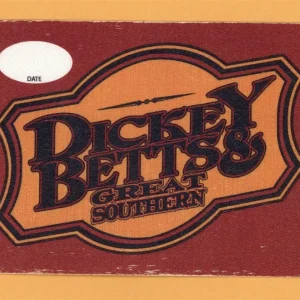 Dickey Betts & Great Southern 2002 Allman Brothers Concert Tour Backstage Pass