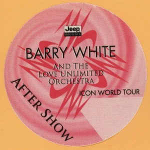 Barry White 1995 Icon Concert Tour AFTER SHOW Backstage Pass