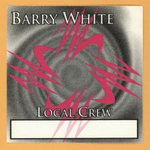 Barry White 1995 Icon Concert Tour CREW Backstage Pass