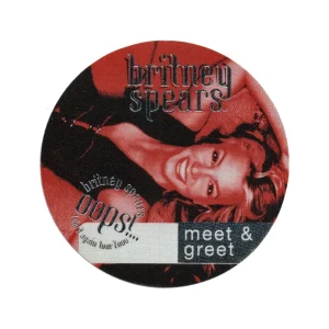 Britney Spears 2000 Oops!... I Did It Again Concert Tour M&G Backstage Pass
