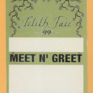 Sarah McLachlan 1999 Lilith Fair Concert Tour MEET N GREET Backstage Pass