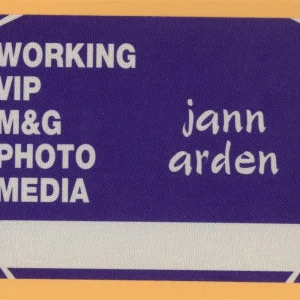 Jann Arden 1997 Happy? Concert Tour Backstage Pass