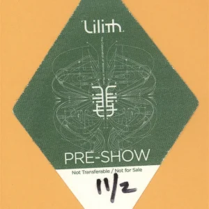 Sarah McLachlan 2010 Lilith Fair Concert Tour Backstage Pass