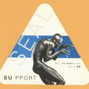 Seal 1999 Human Being Concert Tour SUPPORT Backstage Pass