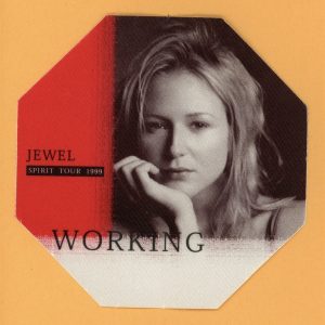 Jewel 1999 Spirit Concert Tour WORKING Backstage Pass