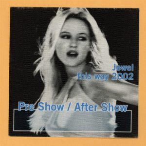 Jewel 2002 This Way Concert Tour AFTER SHOW Backstage Pass