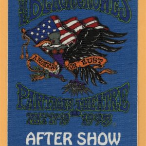 Black Crowes 1995 Amorica or Bust Concert Tour After Show Backstage Pass