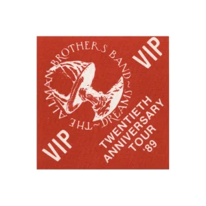 Allman Brothers 1989 20th Anniversary Concert Tour VIP Backstage Pass