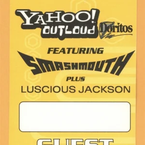 Smash Mouth 2000 Concert Tour GUEST Backstage Pass