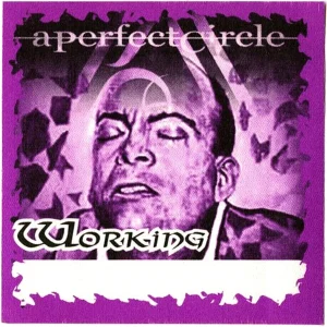 A Perfect Circle 2001 Mer de Noms Concert Tour Working Backstage Pass