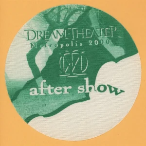 Dream Theater 2000 Metropolis Concert Tour AFTER SHOW Backstage Pass