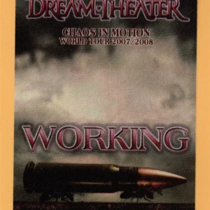 Dream Theater 2008 Chaos In Motion Concert Tour AFTER SHOW Backstage Pass