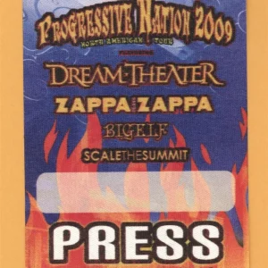 Dream Theater 2009 ZAPPA Concert Tour PRESS Backstage Pass