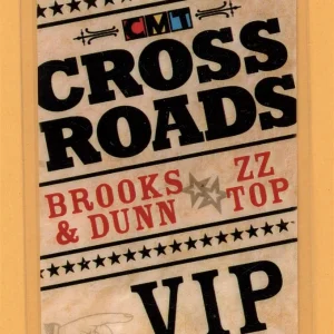 ZZ Top w/ Brooks & Dunn Crossroads Tour VIP Laminated Backstage Pass