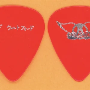 Aerosmith Brad Whitford Vintage RED Guitar Pick - 1989 Pump Japan Tour