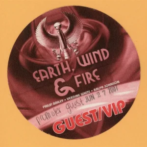 Earth Wind & Fire 2007 Illuminate Love Concert Tour VIP Backstage Pass