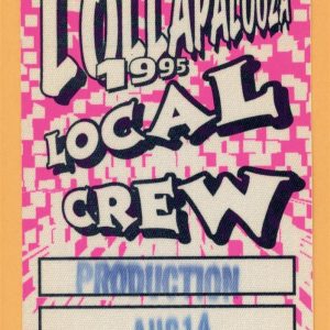 Sonic Youth 1995 w/ Hole & Beck Lollapalooza Concert Tour LOCAL Backstage Pass