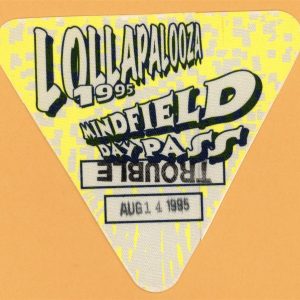 Sonic Youth 1995 w/ Hole & Beck Lollapalooza Concert Tour DAY Backstage Pass