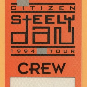 Steely Dan 1994 Citizen Concert Tour Crew Backstage Pass