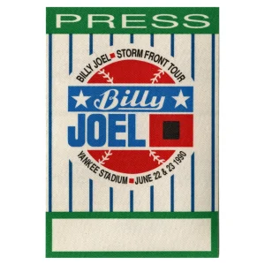 Billy Joel 1990 Storm Front Concert Tour Press Backstage Pass