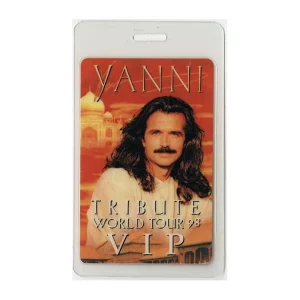 Yanni 1998 Tribute Concert Tour VIP Laminated Backstage Pass