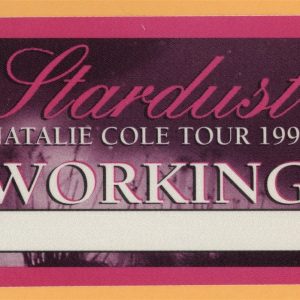 Natalie Cole 1999 Stardust Concert Tour WORKING Backstage Pass