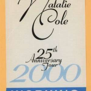 Natalie Cole 2000 25th Anniversary Concert Tour WORKING Backstage Pass